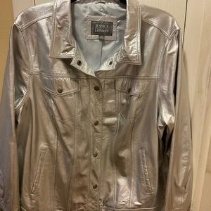 Silver real Leather (very soft) jacket